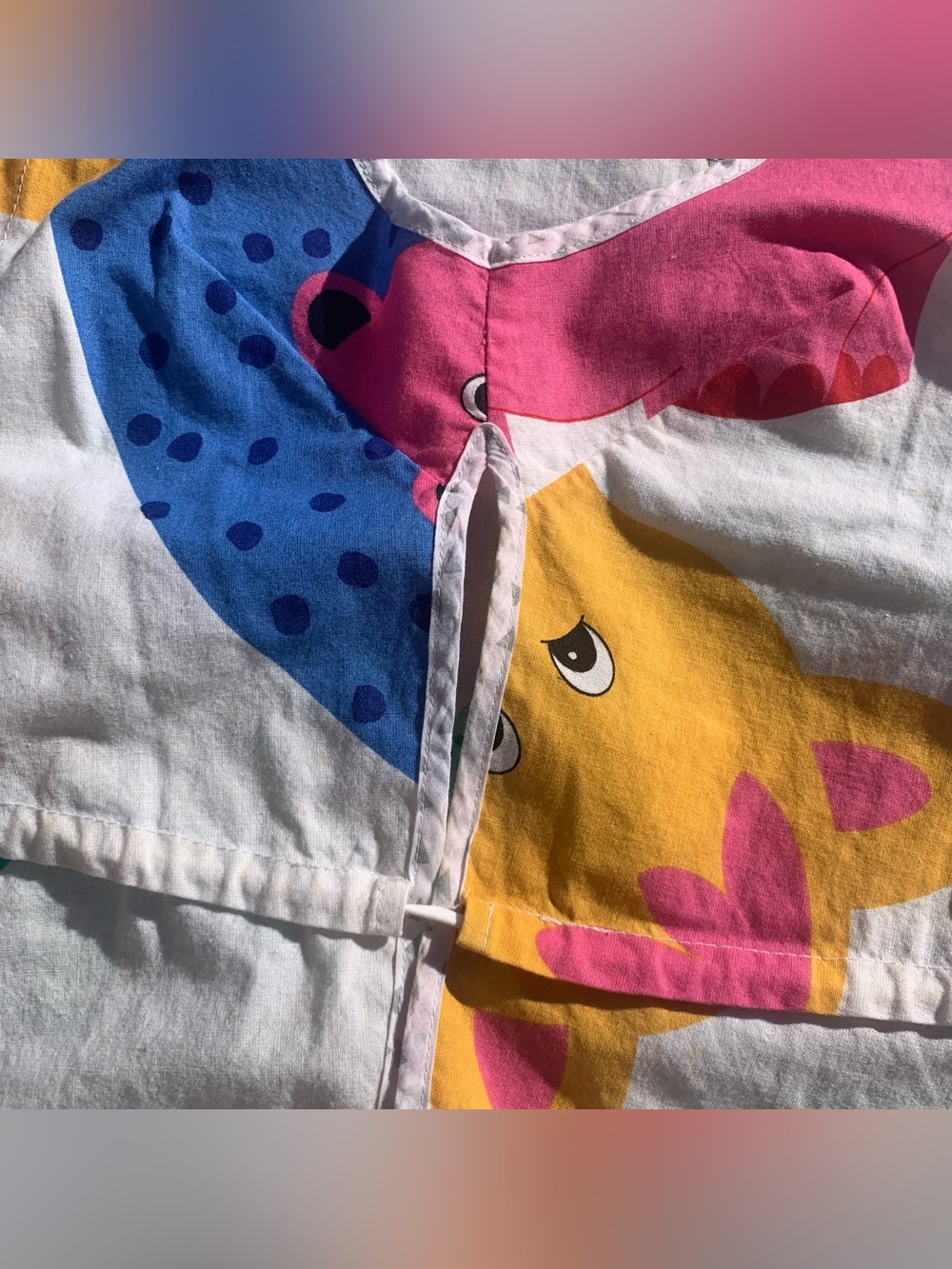 Designer Grey Ant cotton pinafore apron style top w/ a colorful animal print - Picture 5 of 16